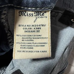 Miss Me Chloe Boot Jeans Women 30 Mid‎ Rise Embellished 30x30 Distressed Bling thumbnail 9