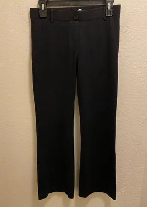 Betabrand Black Dress Yoga Pull On Pant Flare Leg Size Petite Small thumbnail 1