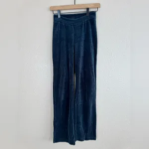 Peachy Den Celeste Velour Navy Twin Set XS $230 Cardigan + Trouser Pants thumbnail 13