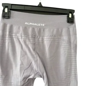 Alphalete Women Lavender Purple Seamless High Waisted Activewear Leggings‎ Small thumbnail 2
