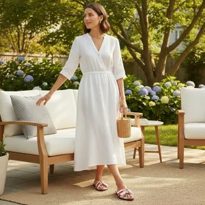 J.Crew Red/Ivory Stripe Print Cotton Upper Knot Slide Sandals, US7.5 thumbnail 2