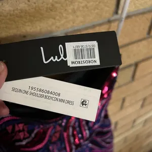 NWT Lulus Make a Statement Pink Sequin One-Shoulder Bodycon Mini Dress Size M thumbnail 5
