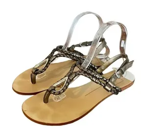 Dolce vita Dixon pewter braided strap sandals 8.5 thumbnail 1