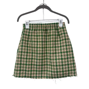 Princess Polly Green and Tan Tweed Mini Skirt US 4 thumbnail 6