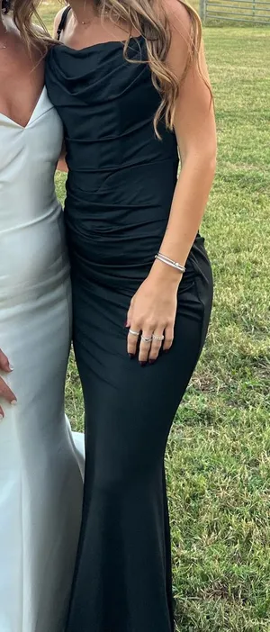 Black wedding guest dress thumbnail 1