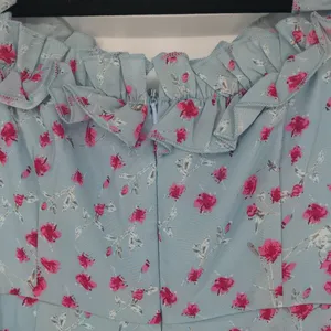 Superdown Revolve Sky Blue Floral Mini Dress Size Small Off The‎ Shoulder Girly thumbnail 12