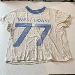 American Eagle XS West Coast 77 Graphic Ringer Tee Y2K Coastal Baby Tee thumbnail 2