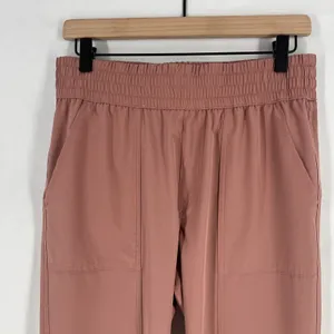 Stitch Star Ankle Pants Womens S Pink‎ Stretch High Rise Tapered Leg Athletic thumbnail 3