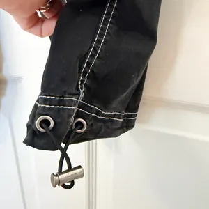 Garage Black Cargo Pants with White Stitching thumbnail 4