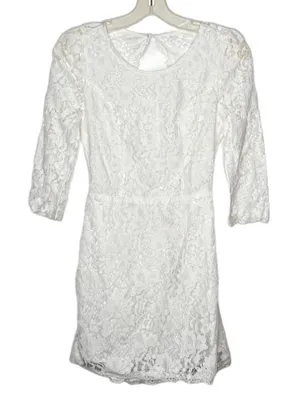 Impressions‎ White Lace Dress nwt thumbnail 1