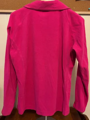 Columbia Women's Bright Pink Quarter-Zip Fleece Pullover thumbnail 3