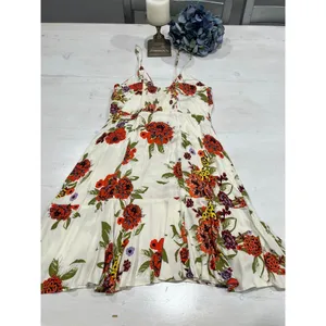 Free people white flower fit and flare dress Size‎ small like new! thumbnail 2