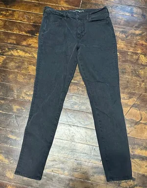 American Eagle hi-rise black 14 long normcore jeggings thumbnail 1