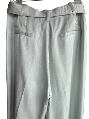 REISS Mylie Tapered Trousers Pants 10 Mint Green‎ High Rise Belted Sz 10 thumbnail 6