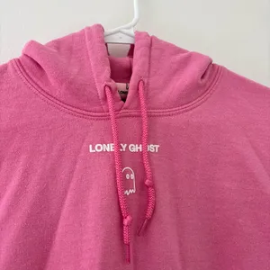 Pink Lonely Ghost Text me when you get home hoodie thumbnail 2