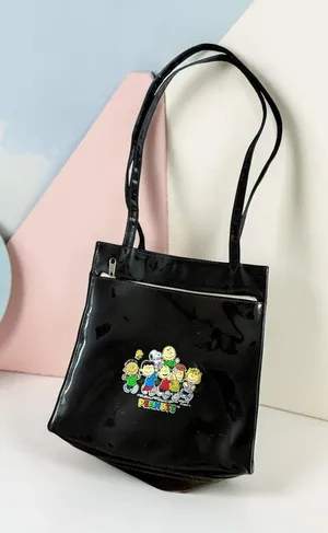 PEANUTS Vintage 70s/80s Charles Schultz Black Shoulder Bag thumbnail 1