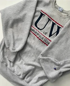 Champion vintage reverse weave university of wisconsin sweatshirt thumbnail 3