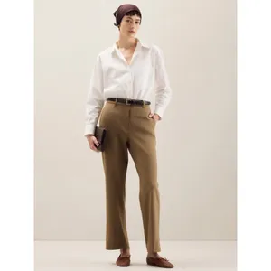 NWT‎ Quince Italian Wool Straight Leg Pants Sahara Camel Sz 8 thumbnail 3