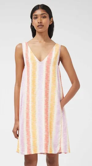 Compañía Fantástica Sleevelss Multicolor Dress V-Neck Colorful Playful Vacation thumbnail 1