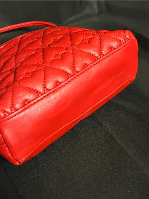 Stone Mountain Red Quilted Crossbody Bag with Heart Charm thumbnail 7