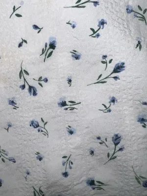 H&M White Mini Dress with Blue Floral Print thumbnail 6