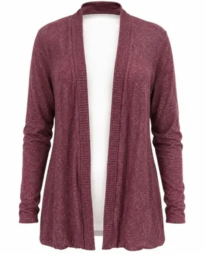 Aeropostale Burgundy Cardigan Sweater Women's Long Sleeve Lightweight Knit thumbnail 1