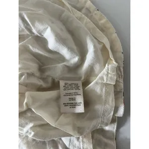 Free People Floral Linen Cotton Button Front Mini Skirt Ivory Women's Size S thumbnail 6