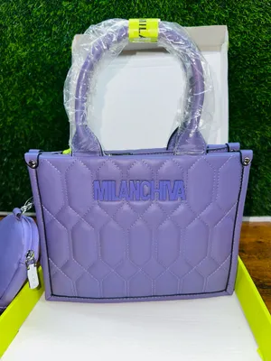 MILANCHIVA Purple Quilted Handbag with Pouch NWT thumbnail 8