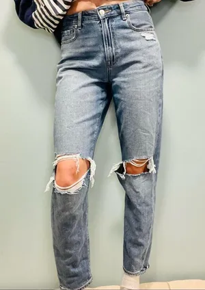 American eagle outfitters mom jeans comfort stretch waistband size 4 regular. thumbnail 9