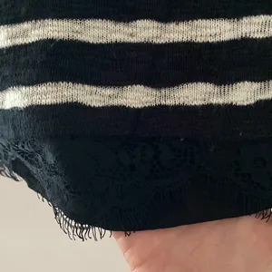 White House Black Market Black Stripe Flowing Sweater Top Women's Medium thumbnail 4
