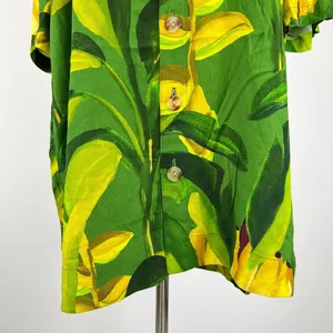 NWOT Farm Rio Unisex Green Banana Aquarela Shirt Size S thumbnail 4