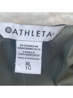 Athleta Quilted Sherpa Fleece Hybrid Jacket XL Sage Green Gorpcore, Quiet Luxury thumbnail 7