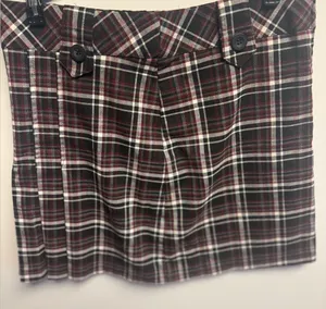 TangentsTartan‎ Mini Skirt in Black, Red, and white thumbnail 1