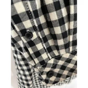 Maison Scotch Black & White Gingham Plaid Button Front Dress size Medium thumbnail 10
