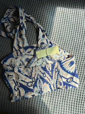 Christian Siriano Linen Crop Top thumbnail 7