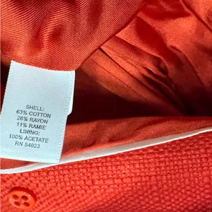Banana Republic Orange Jacket Size XS Petite‎ thumbnail 7