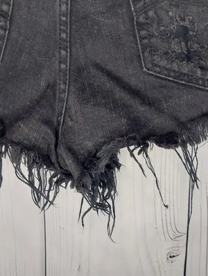 Abercrombie & Fitch Distressed Frayed Hem Cutoff Grunge 90's Punk Denim Shorts thumbnail 11