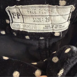 Free People- Black Polka Dot Stretch Skinny Jeans - Women's Size 29 thumbnail 3