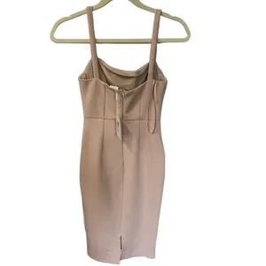 Selfie Leslie Women's XS Bodycon Dress Light‎ Pink Nude Textured Knee-Length NWT thumbnail 2