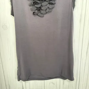 ANN‎ TAYLOR Floral Embellished Tank Top, Medium thumbnail 3