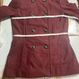 Thread & Supply Double Breasted Oxblood Peacoat Size Medium thumbnail 9