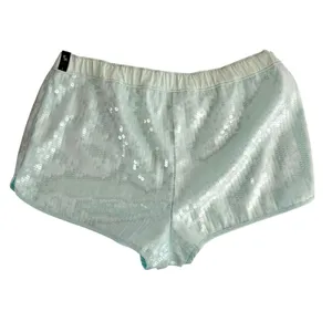 Abercrombie & Fitch Mint Green Sequin Shorts NWT 2" Inseam Kidcore Mermaid thumbnail 2