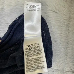 Lucky Brand Elegant Navy, Lavender and White Women's Peasant Top thumbnail 4
