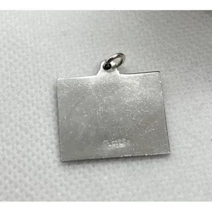 Vintage Driver's License Engraved Charm Pendant‎ Sterling 925 Silver 1960s 4g thumbnail 4