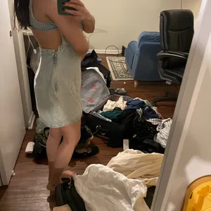 Zara blue denim mini dress thumbnail 5
