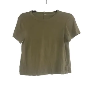 ✨ Lululemon Classic-Fit Cotton-Blend Bronze Green Sz Small T-Shirt✨ thumbnail 6