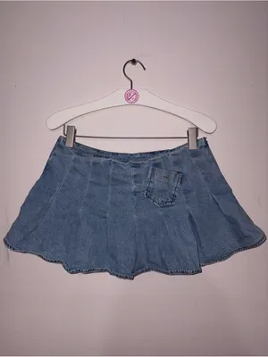 Finesse Y2K Light Blue Denim Mini Skirt Size XS thumbnail 2