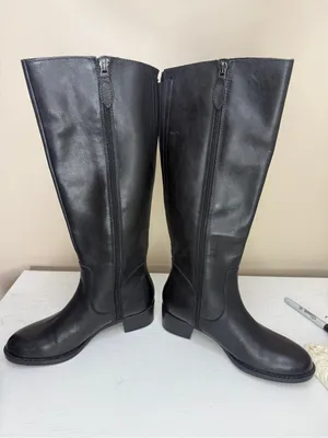 Franco Sarto Black Leather Riding Boots Sz 6 thumbnail 7