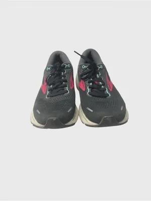Brooks Women's Black Running Sneakers with Pink and Teal Accents thumbnail 4