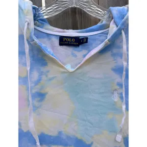 Polo Ralph Lauren NWOT Women's Tie Dye Hooded Midi T-Shirt Dress Sz M thumbnail 4